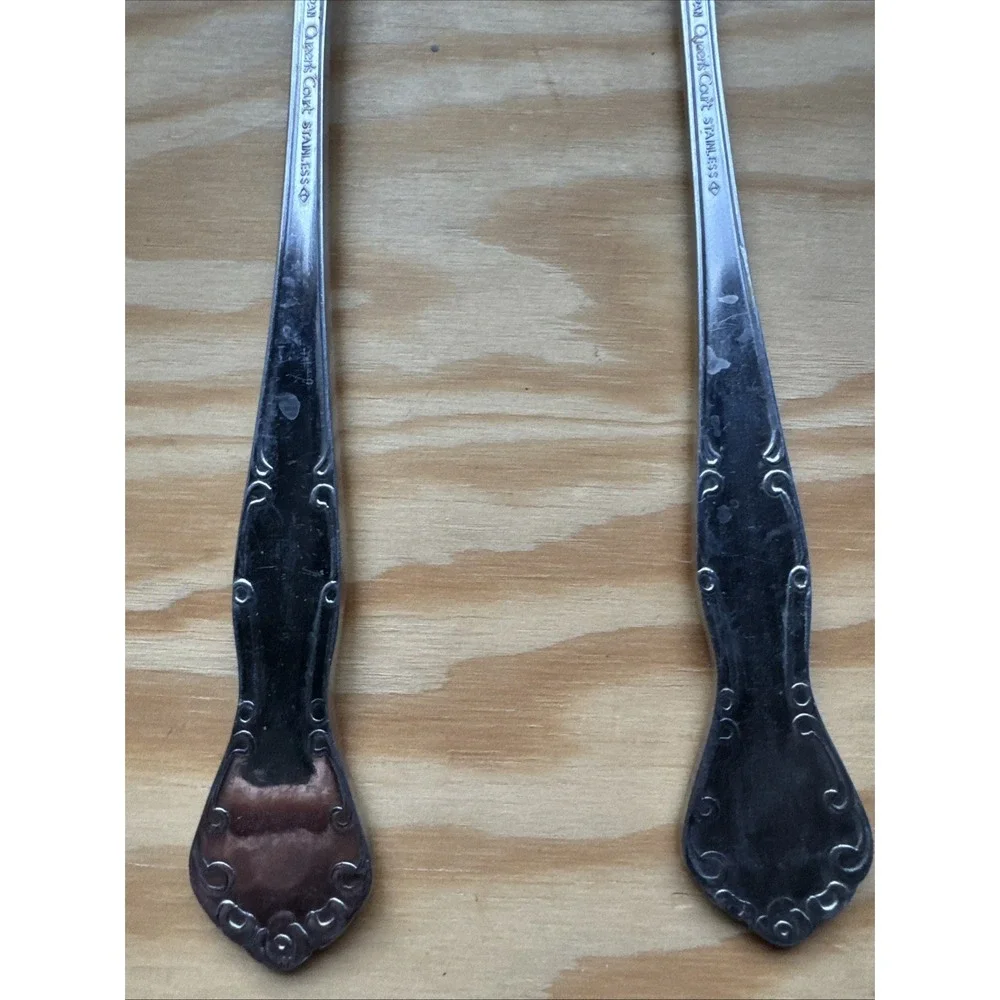 Queen's Court Japan Stainless Steel Salad Serving Set - Fork & Spoon 10 3/4
